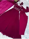 Rudra Creation Plain Georgette Anarkali Readymade Suits Orders in India
